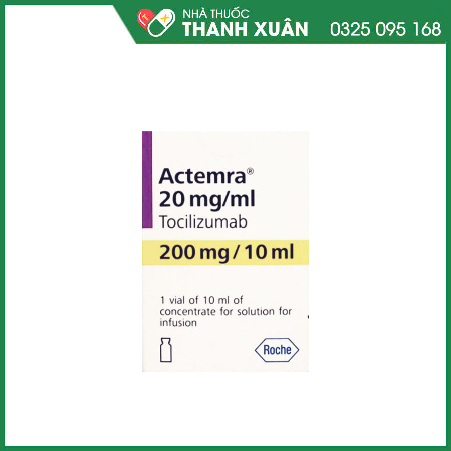 Actemra 200mg/10ml thuốc điều trị viêm khớp dạng thấp tiến triển từ trung bình - nặng ở bệnh nhân trưởng thành